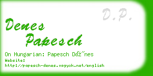 denes papesch business card